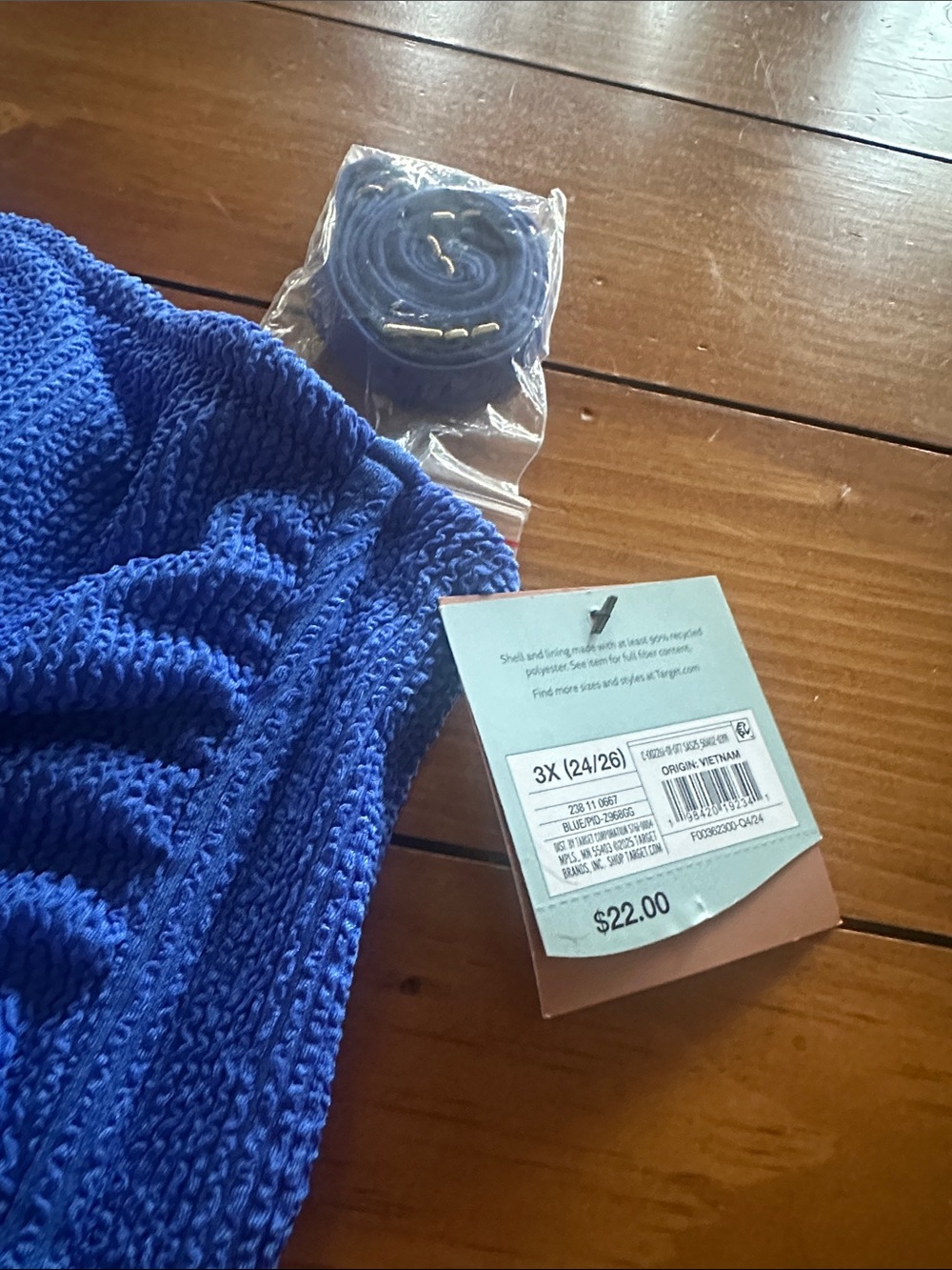 a new day Royal Blue Knit Bandeau Top with Removable Strap - Picture 2 of 6